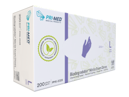 PriMED Gloves Sustain Biodegradable Exam Nitrile Purple Large 200/box