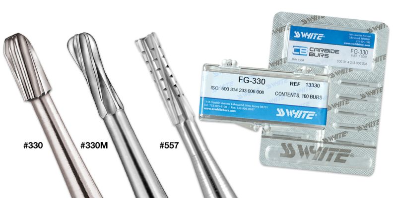 Buruページ SS White Carbide Bur HP 703 10/Pack | Taper Fissure Crosscut | SKU