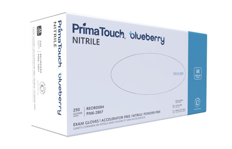 PriMED Gloves PrimaTouch BLUEBERRY Nitrile Blue P/F Small 250