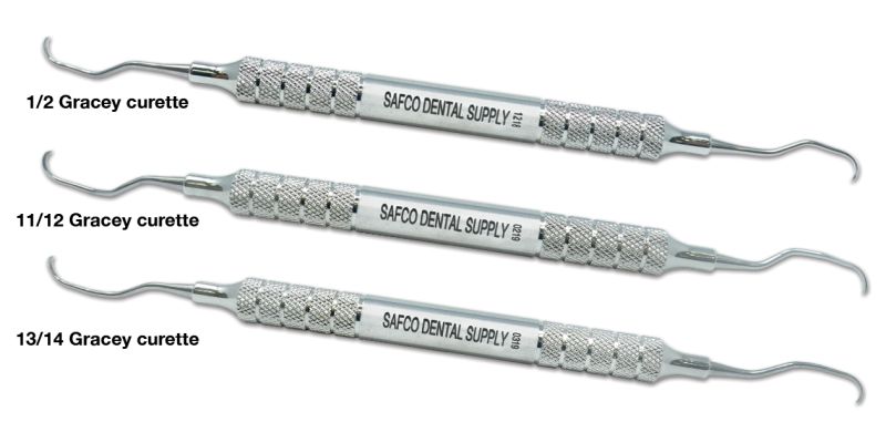 3 Pcs Dental Periodontal Professional Gracey Curettes 1/2